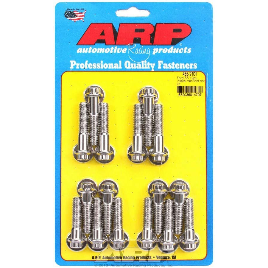 ARP Intake Manifold Bolt Kit - 12 Point Head - Polished - Big Block Ford