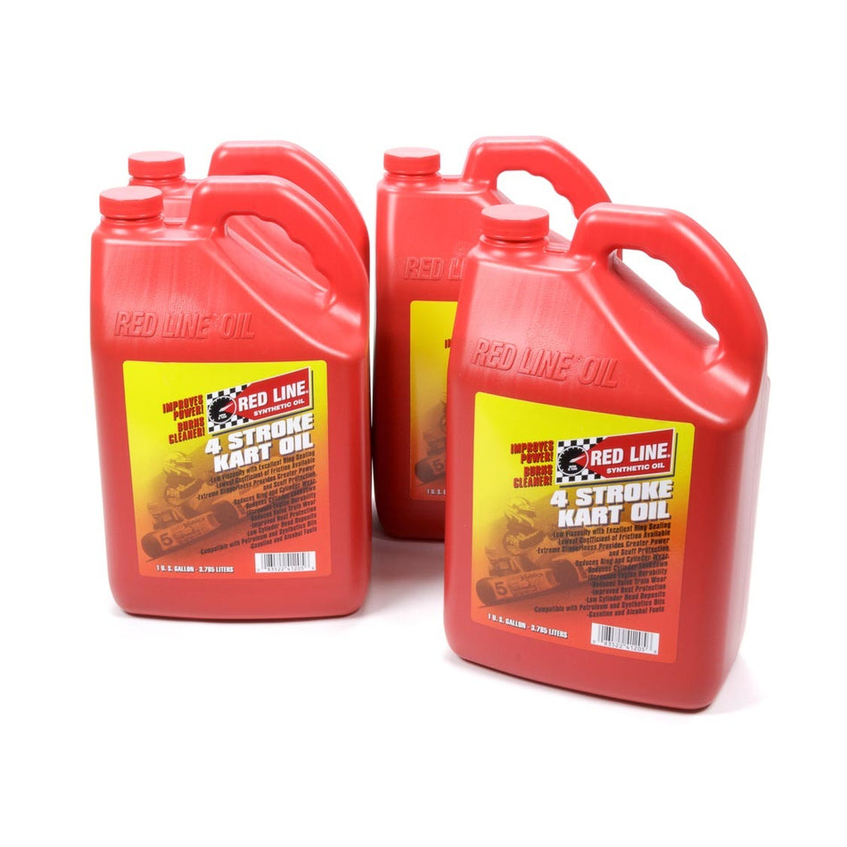 Red Line Synthetic Oil 4 Cycle Kart Oil Case 4x1 Gallon