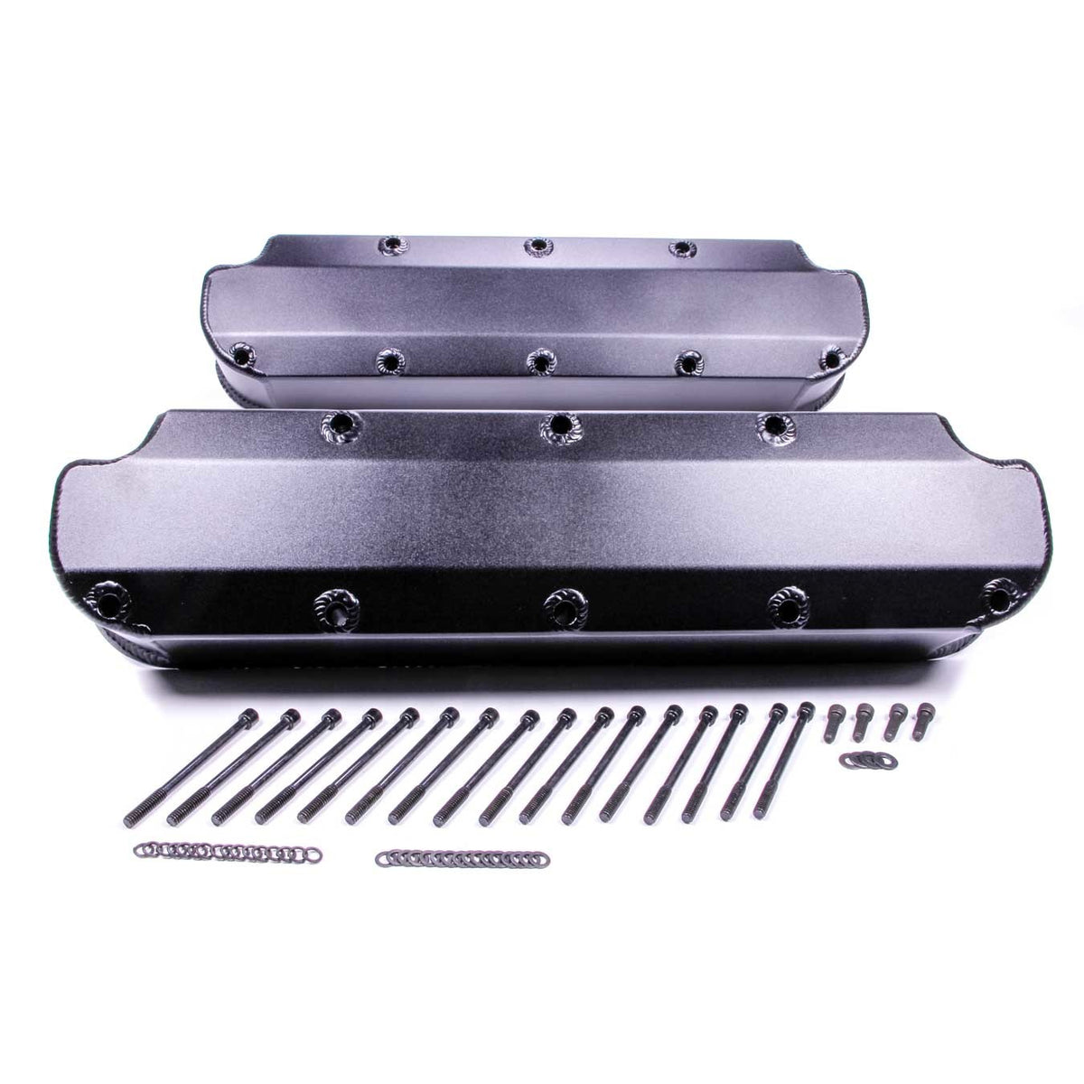 PRW Industries Valve Cover - Stock Height - Black Anodized - Small Block Mopar - Pair