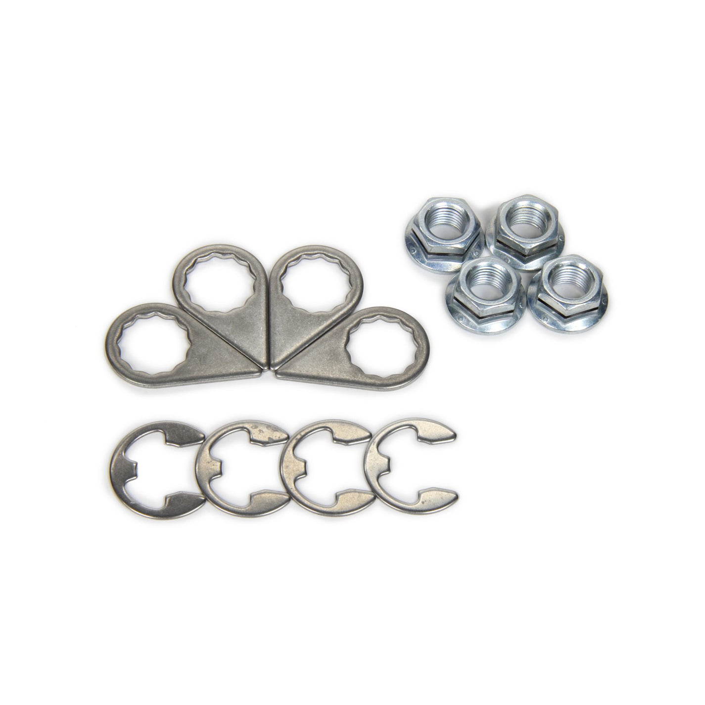 Stage 8 Locking Fasteners Turbo Locking Nut - 3/8-24" Thread - Hex Head - Steel - Nickel Plated (Set of 4)