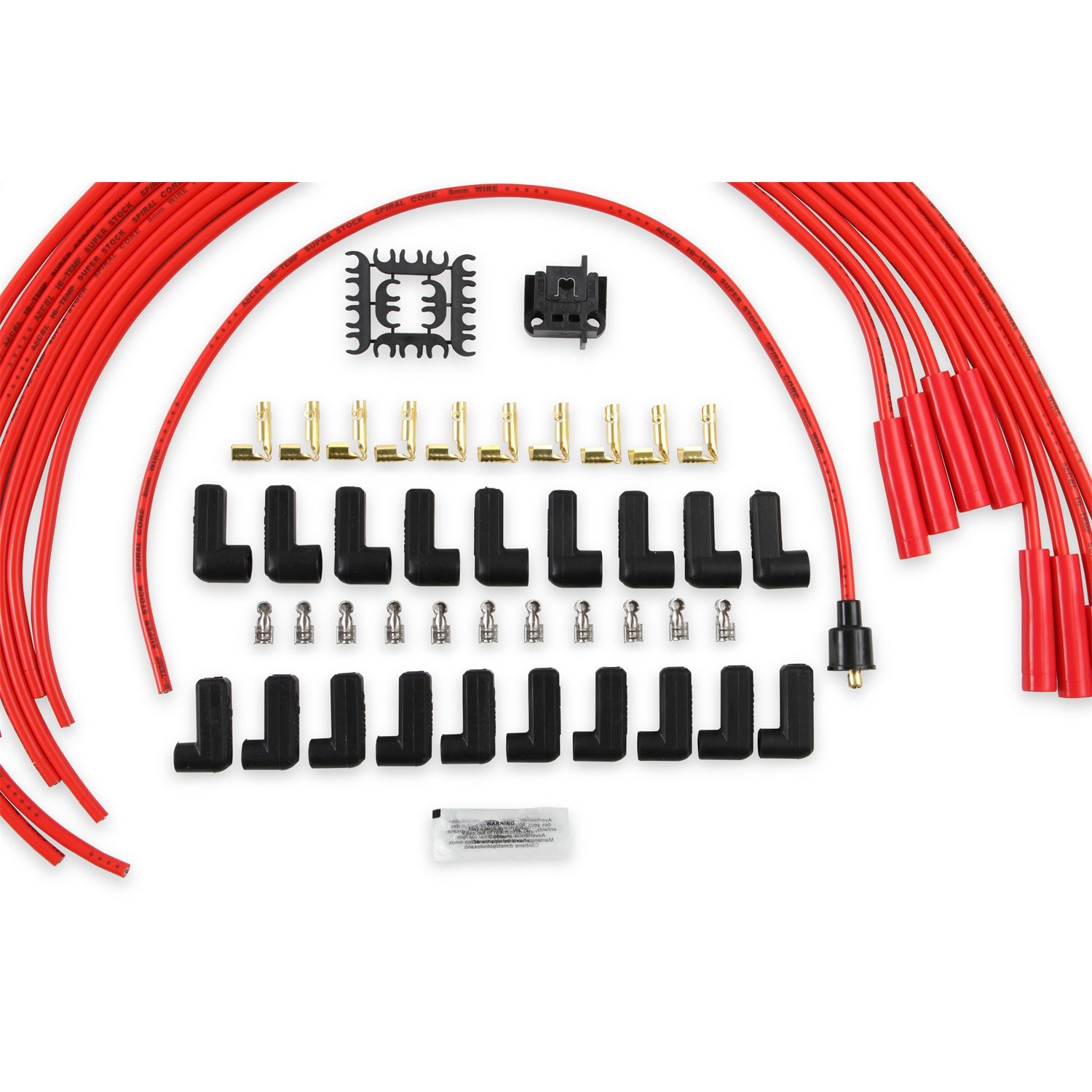 ACCEL Super Stock Spiral Core 8 mm Spark Plug Wire Set - Red