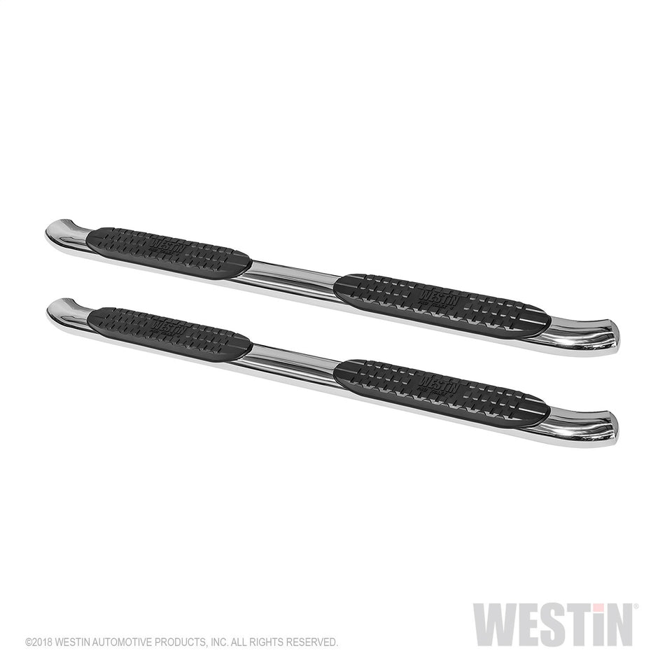 Westin Pro Traxx 4 in Oval Curved Step Bars - Polished Stainless - Quad Cab - Ram Fullsize Truck 2019 - Pair