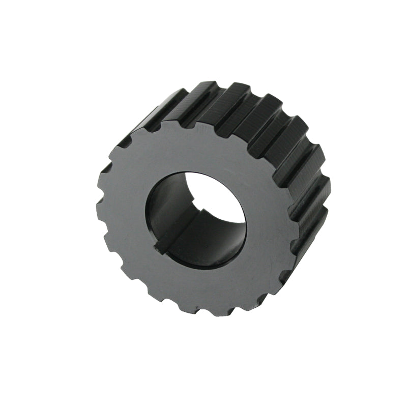 Moroso Gilmer 18 Tooth Crankshaft Pulley - 1 in Wide - 3/8 in Pitch - 1 in Mandrel - 1/8 in Keyway - Black Anodized - Universal