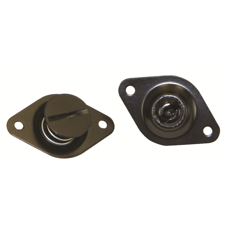 Moroso Self Ejecting Flush Head Quick Turn Fastener - Slotted - 7/16 x 0.500 in Body - Black Paint - Set of 10
