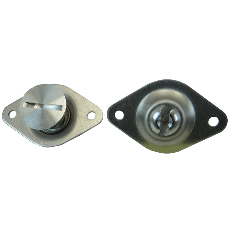 Moroso Self Ejecting Flush Head Quick Turn Fastener - Slotted - 7/16 x 0.500 in Body - Set of 10