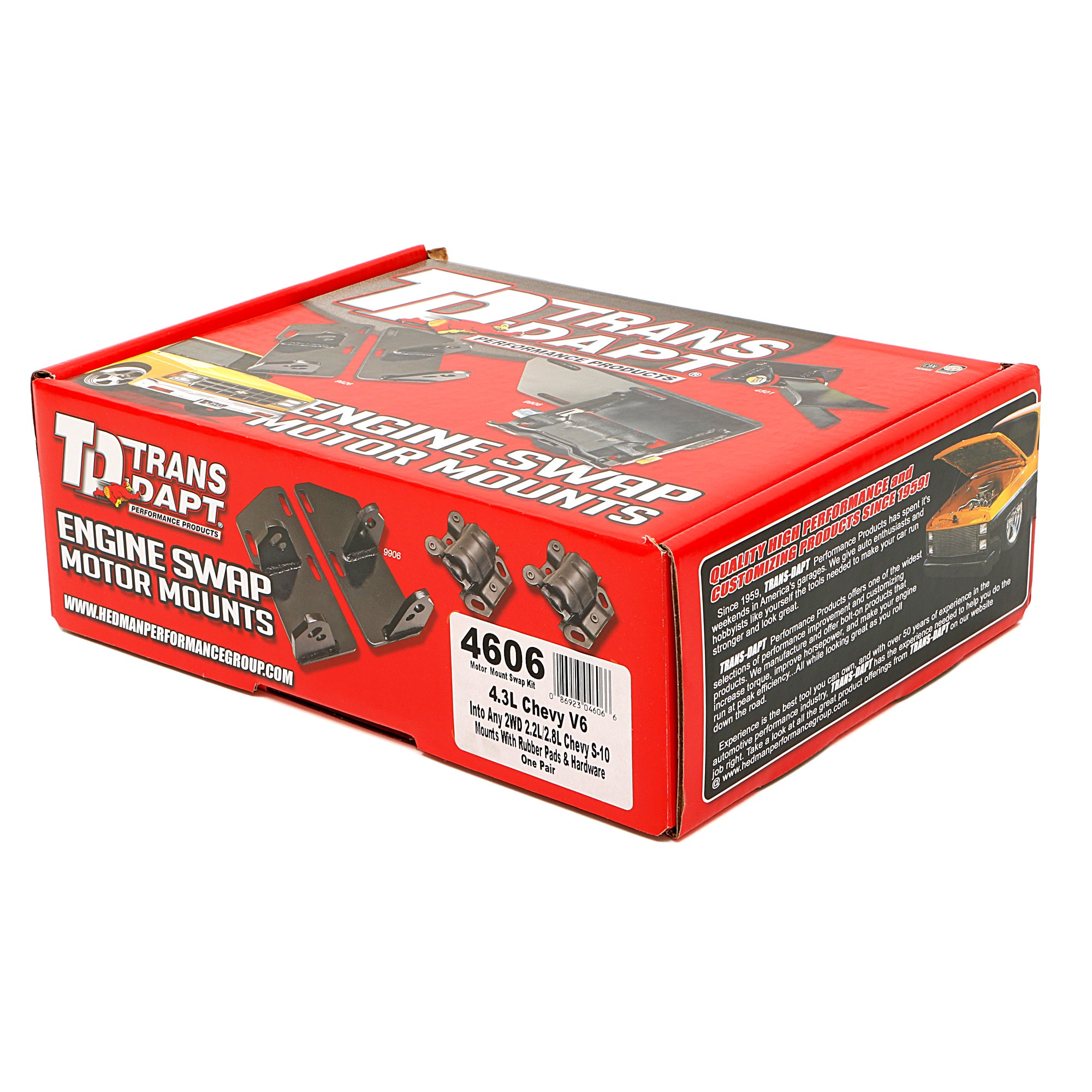 Trans-Dapt Swap Mount Motor Mount - Chevy 4.3L V6 Into S10 2.2L/2.8L