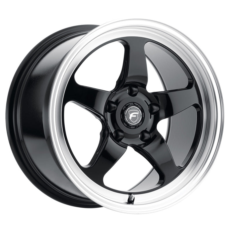 Forgestar D5 Drag Wheel - 18 x 10 in - 6.400 in Backspace - 5 x 4.50 in Bolt Pattern - Black/Machined