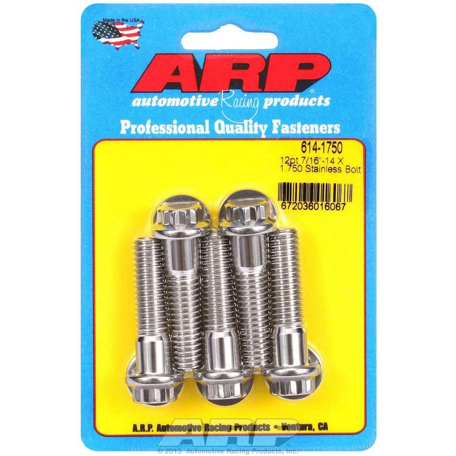 ARP Stainless Steel Bolt Kit - 12 Point (5) 7/16-14 x 1.750