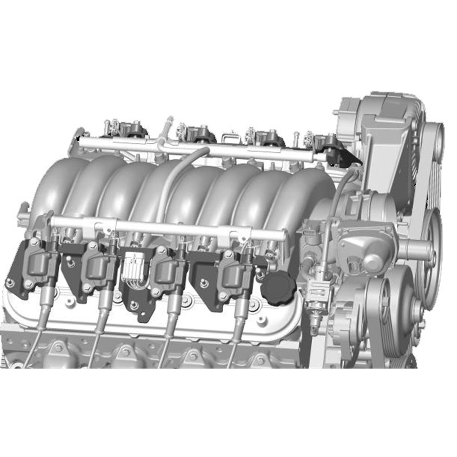 Holley Aluminum LS Valve Covers-Black Krinkle