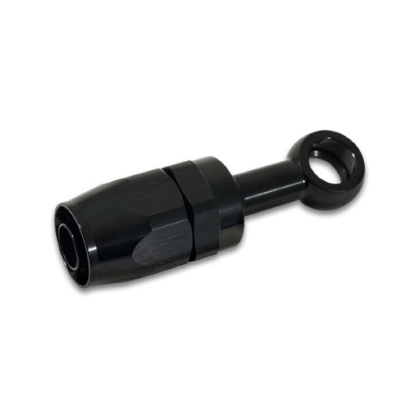 Vibrant Performance Straight 10 AN to 16 mm Banjo Banjo Hose End - Swivel - Black