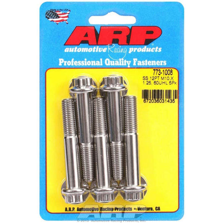 ARP Bolt - 60 mm Long - 12 mm 12 Point Head - Stainless - Polished - Universal - (Set of 5)