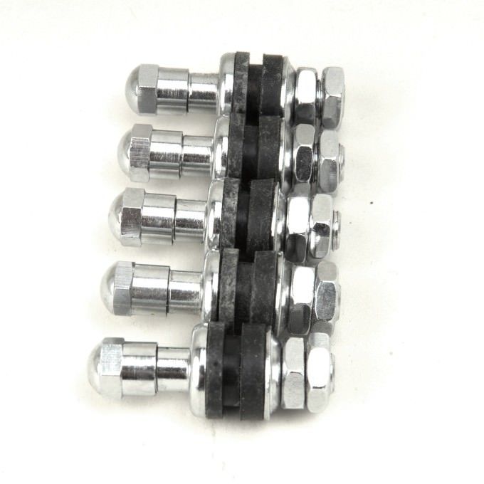 Weld Racing Bolt-On Valve Stem Steel Chrome 15 x 3.5" Drag Wheels - Set of 5