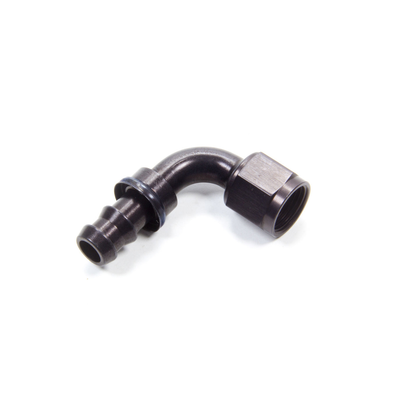 Aeroquip AQP Socketless 90 Degree 8 AN Hose Barb to 8 AN Female Hose End - Black