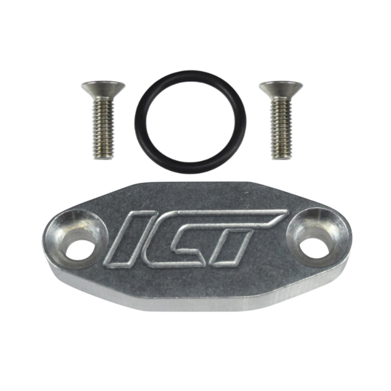 ICT Billet Oil Cooler Block Off Plate - 1/2 in Thick - GM LS-Series