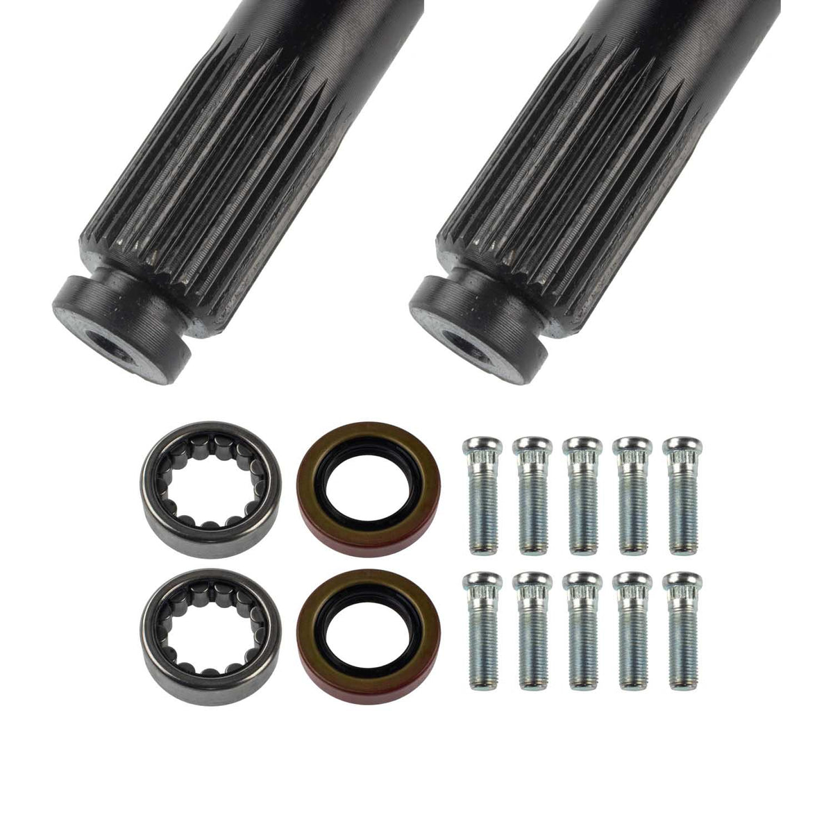 TEN Factory Performance Axle Shaft 29-5/8" Long 28 Spline Carrier 5x 4.75" Bolt Patterns - C-Clip