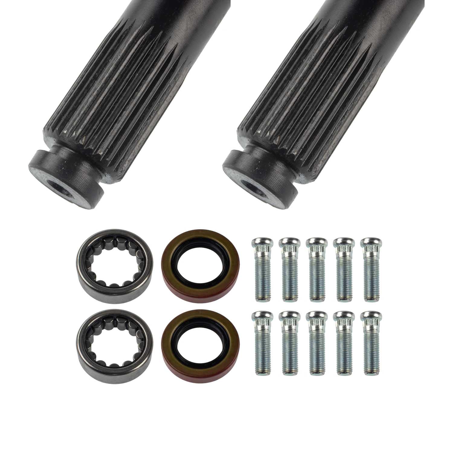 TEN Factory Performance Axle Shaft 29-5/8" Long 28 Spline Carrier 5x 4.75" Bolt Patterns - C-Clip
