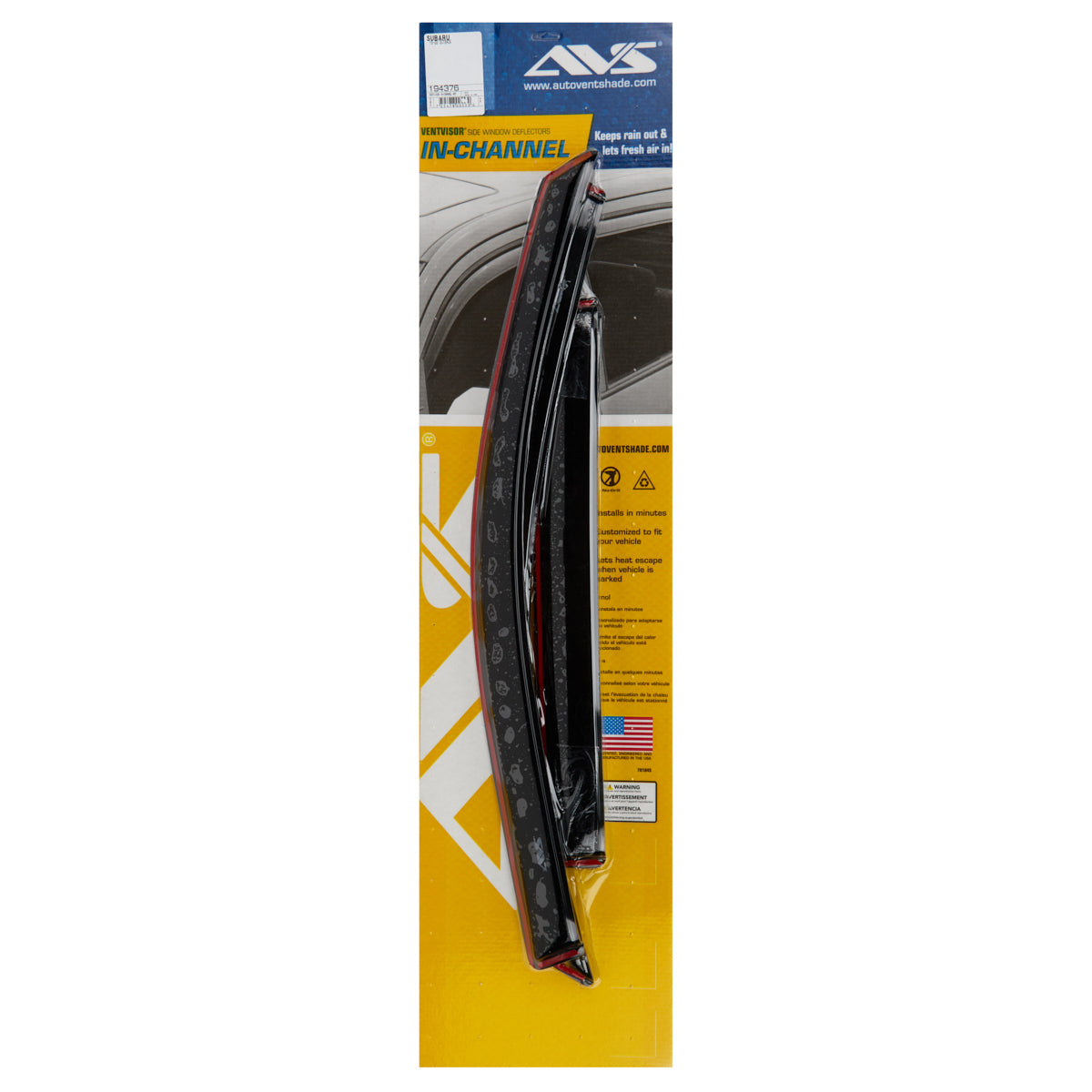 Auto Ventshade In-Channel Ventvisor - Front/Rear - Dark Smoke - Subaru Outback 2015-22