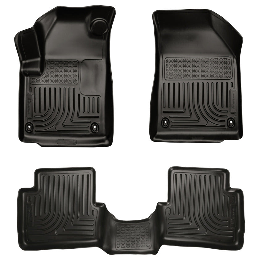 Husky Liners Front/2nd Seat Floor Liner Weatherbeater Plastic Black - Dodge Dart 2013-15