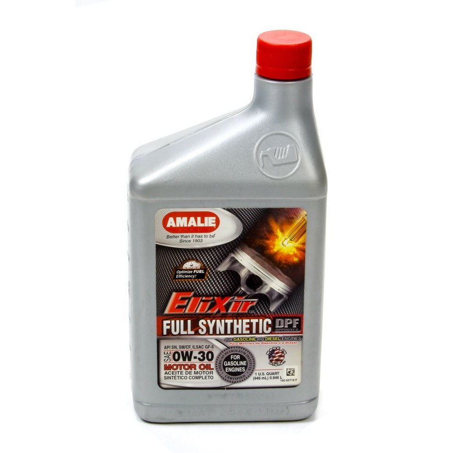 Amalie Elixir Motor Oil - 0W30 - Synthetic - 1 Qt.