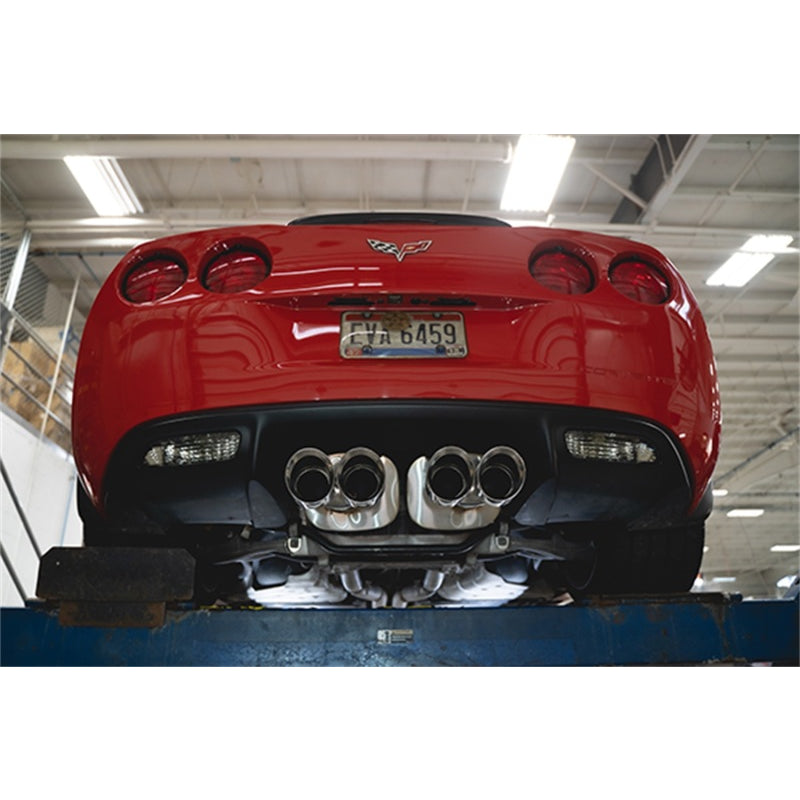 Corsa Xtreme Axle-Back Exhaust System - 3 in Diameter - Single Center Exit - 4-1/2 in Polished Tips - GM LS-Series - Chevy Corvette 2006-13