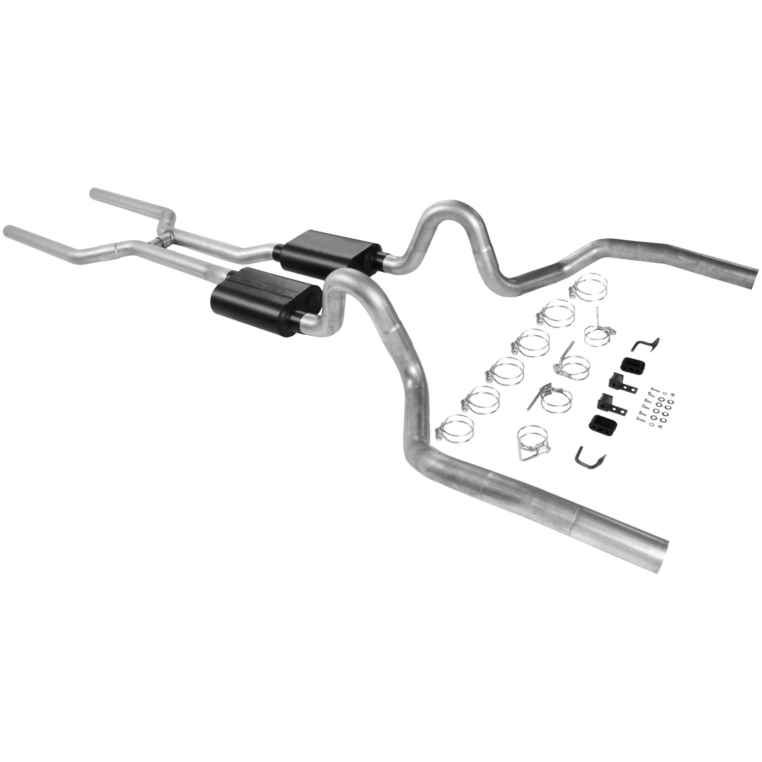 Flowmaster Header-back System 409S - Dual Rear Exit-AmeriCan Thunder - Aggressive Sound - 3" Tailpipe