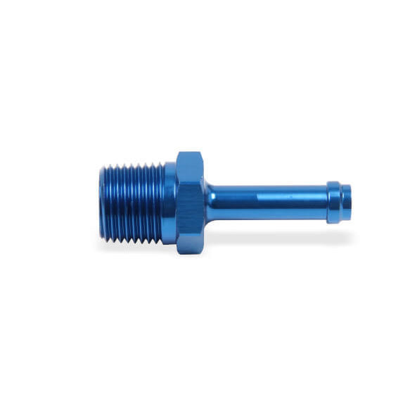 Earl's Aluminum Straight Hose Barb to Pipe Thread Adapter - 1/4" Hose I.D., 1/8" NPT