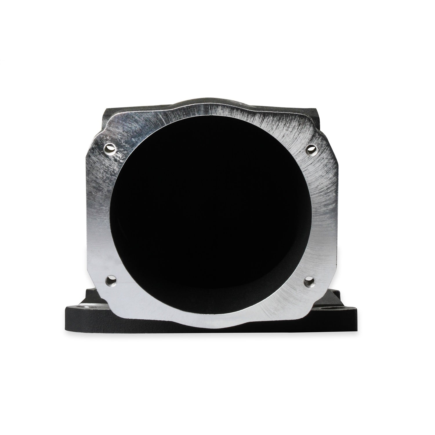 Holley EFI Throttle Body Adapter - Elbow - Aluminum - Black - GM LS-Series to 4150 Mounting Flange