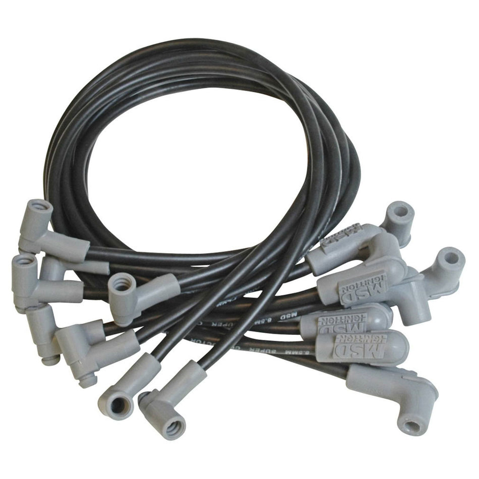 MSD 8.5mm Super Conductor Wire Set - Black - SB Chevy w/ HEI Cap