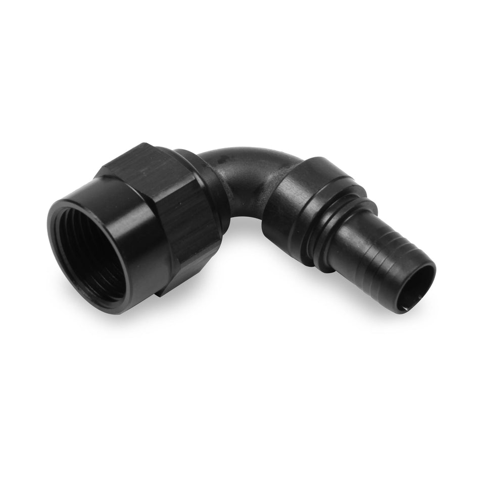 Earl's Ultra-Pro Hose End - 90 Degree - 6 AN Hose Barb to 6 AN Female - Aluminum - Black