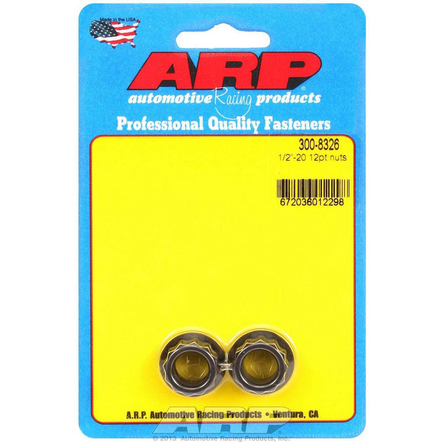 ARP 1/2-20" Thread Nut 5/8" 12 Point Head Chromoly Black Oxide - Universal