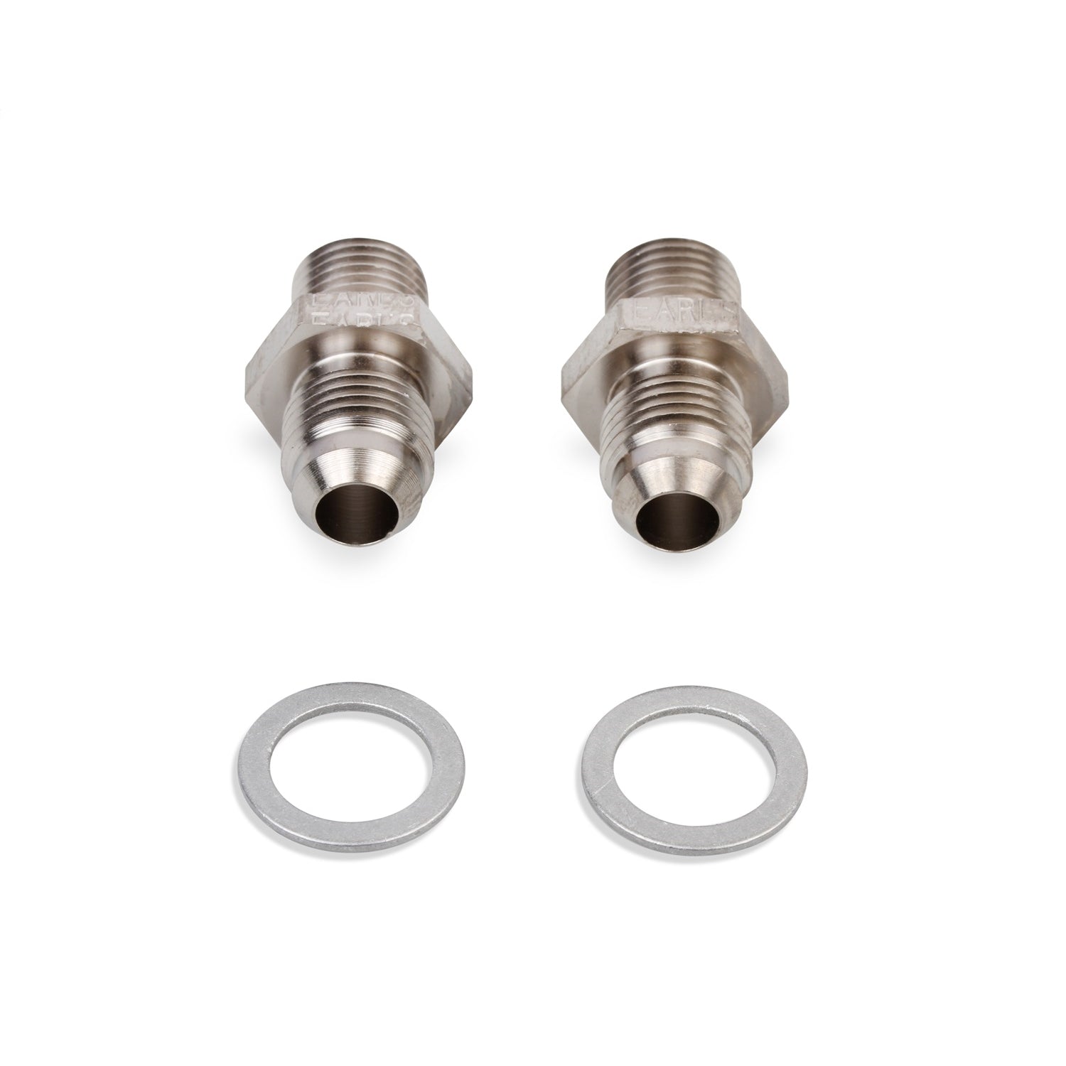Earl's Adapter Fitting - Straight - 6 AN Male to 1/4 NPT Male - Steel - Nickel Plated - (Pair)