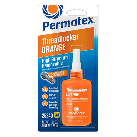 Permatex Orange Thread Locker - High Strength - 35 ml Bottle