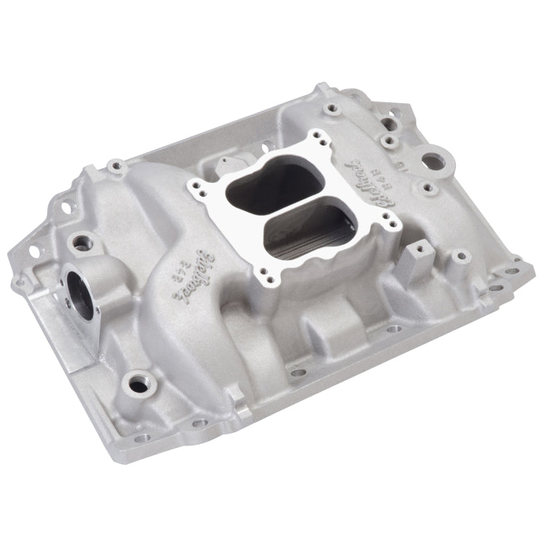 Edelbrock Buick B-4B Intake Manifold Square Bore Dual Plane Aluminum - Natural