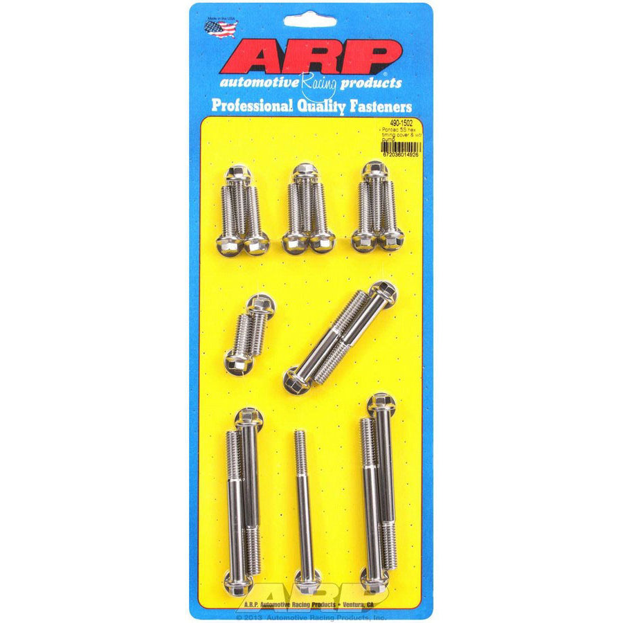 ARP Pontiac Stainless Steel Timing Cover Bolt Kit - 6 Point