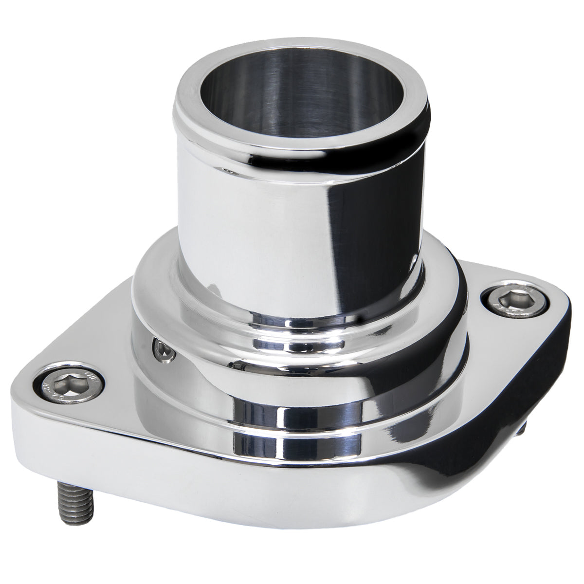 Billet Specialties Straight Water Neck - 1-1/2 in ID Hose - Polished - GM LS-Series