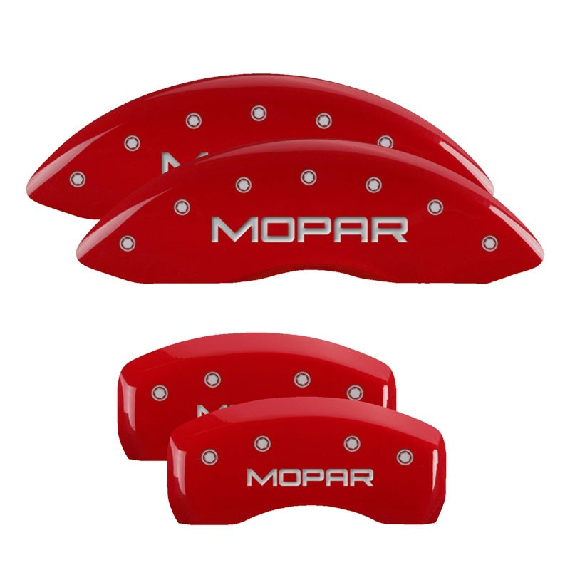 Mgp Caliper Cover Corvette Logo Brake Caliper Cover Aluminum Red Chevy Corvette 1997-2015 - Set of 4