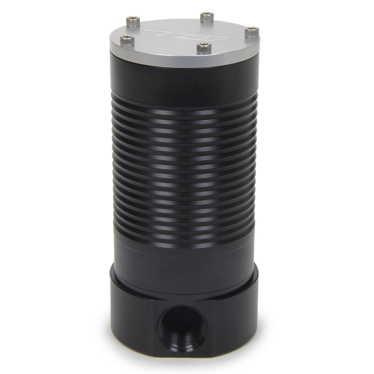 Canton Canister Remote - Oil Filter - 6.25 in Tall - 12 AN Female O-Ring Inlet/Outlet - Black