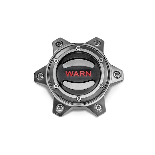 Warn Wheel Center Cap - Red Logo - Gray - Warn Epic Wheels