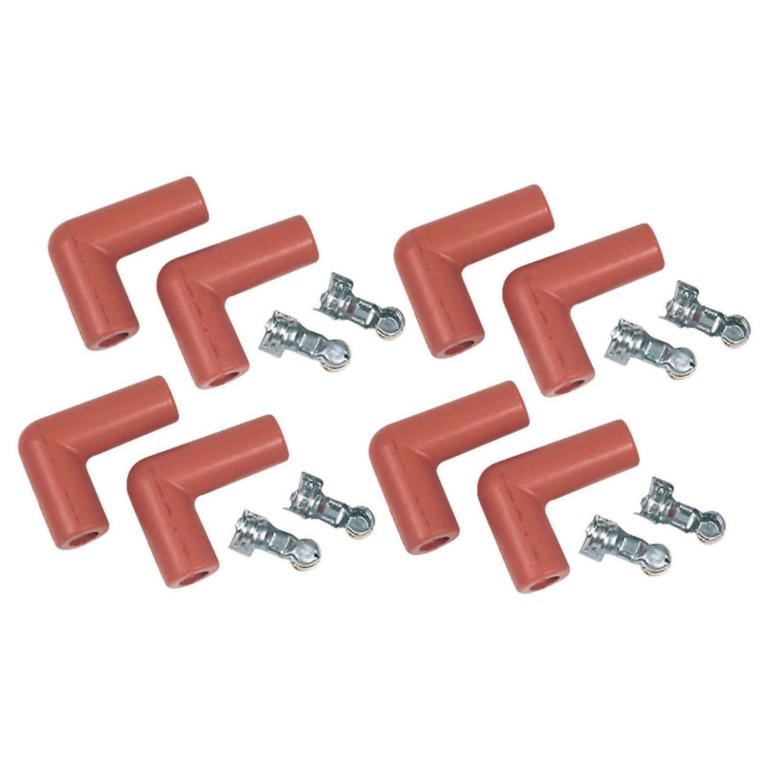 MSD 90 Professional Racing Spark Plug Boots & Terminals - (8 Pack)
