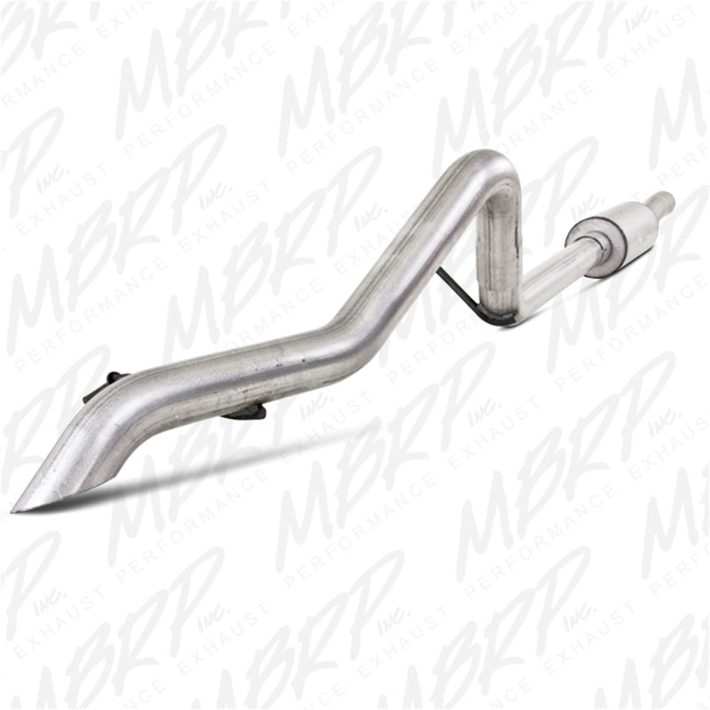MBRP Installer Series Exhaust System - Cat-Back - 2-1/2" Diameter - Single Side Exit - 2-1/2" Polished Tip - Steel - Aluminized