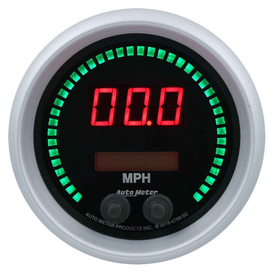 Auto Meter Sport-Comp Elite Speedometer - Digital - Electric - 0-260 MPH - 3-3/8" - Black Face