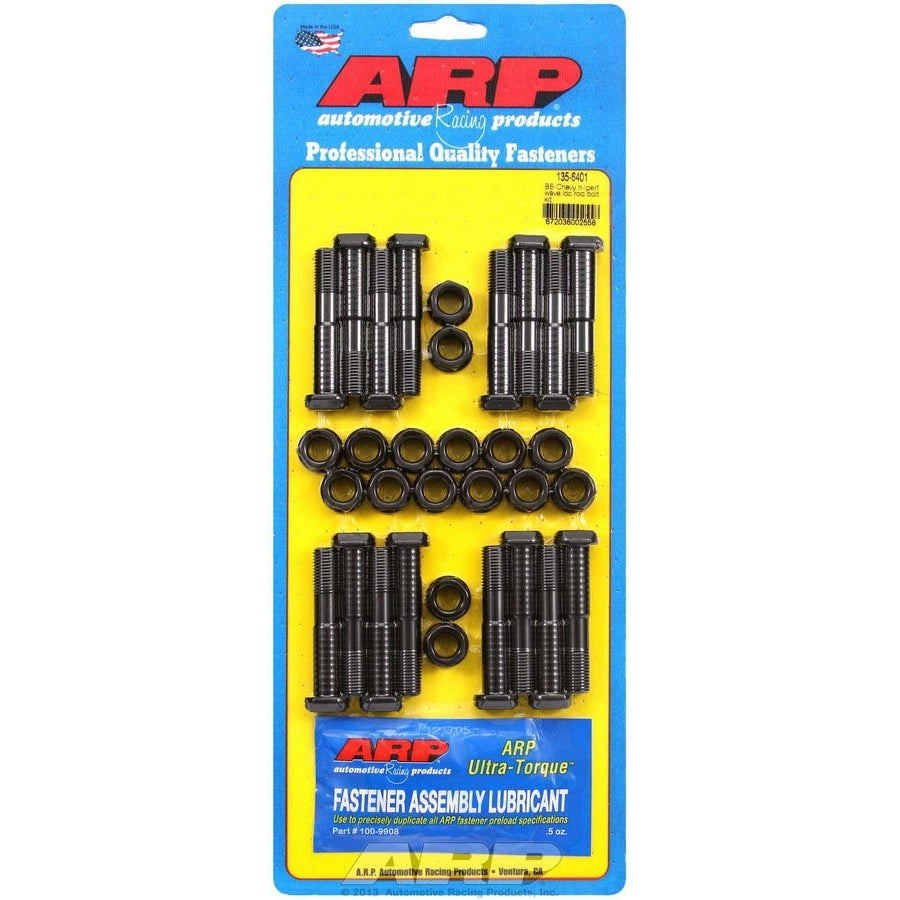 ARP High Performance Series Wave-Loc Connecting Rod Bolt Kit - 7/16 in Bolt - Chromoly - Big Block Chevy - Set of 16