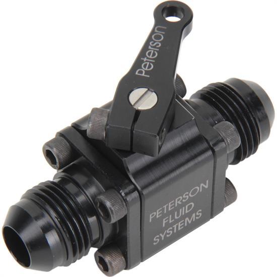 Peterson Inline Ball Valve -08 AN X -08 AN Nose