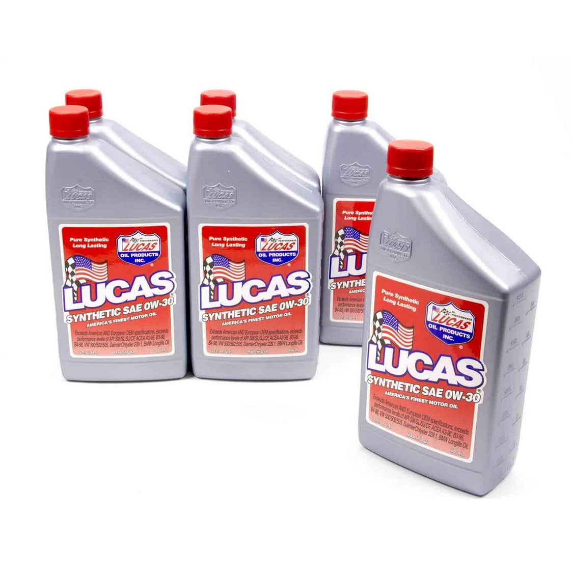 Lucas Oil Products 0W30 Motor Oil Synthetic 1 qt - Set of 6