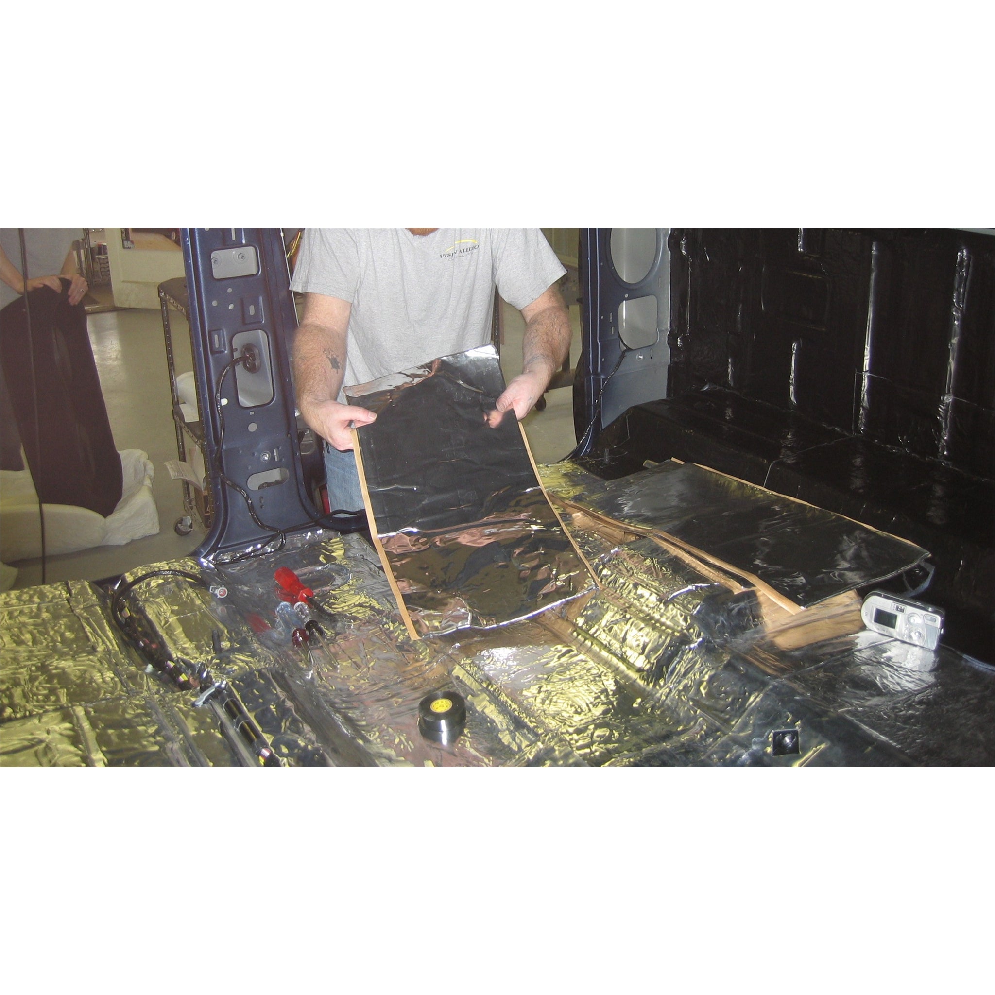 Hushmat Ultra Bulk Kit Heat and Sound Barrier 12 x 23" Sheet 1/8" Thick Rubber - Silver