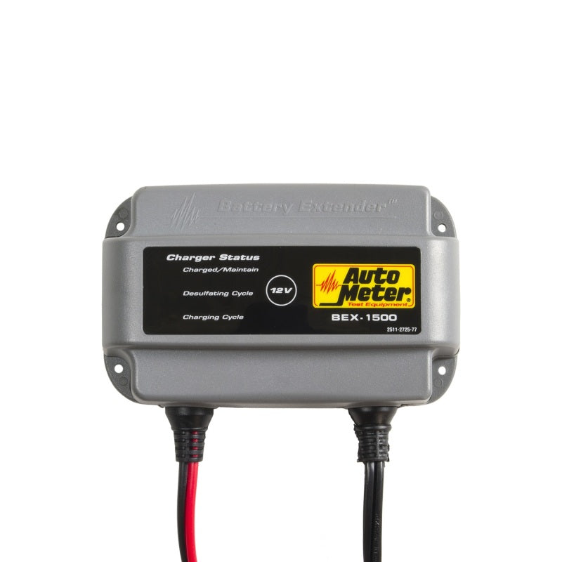 Auto Meter Battery Extender AGM Battery Charger - 12V - 1.5 amps - Indicator Lights - 3 Step Charging Program
