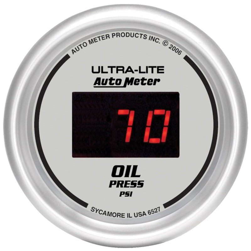 Auto Meter Ultra-Lite Digital Oil Pressure Gauge - 2-1/16 in.