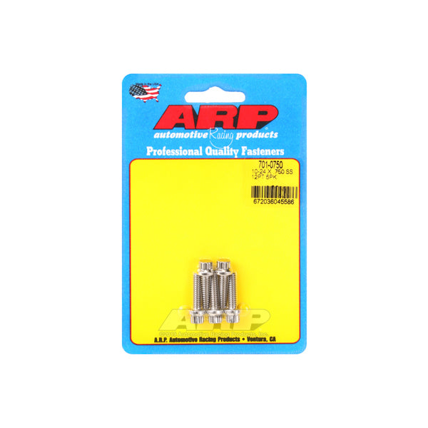 ARP Bolt - 0.750" Long - 1/4" 12 Point Head - Stainless - Polished - Universal - (Set of 5)