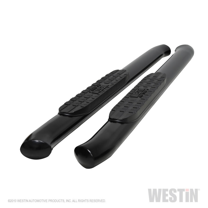 Westin Pro Traxx Step Bars - 4 in Oval Curved - Black - GM Fullsize Truck 2019-21 (Pair)