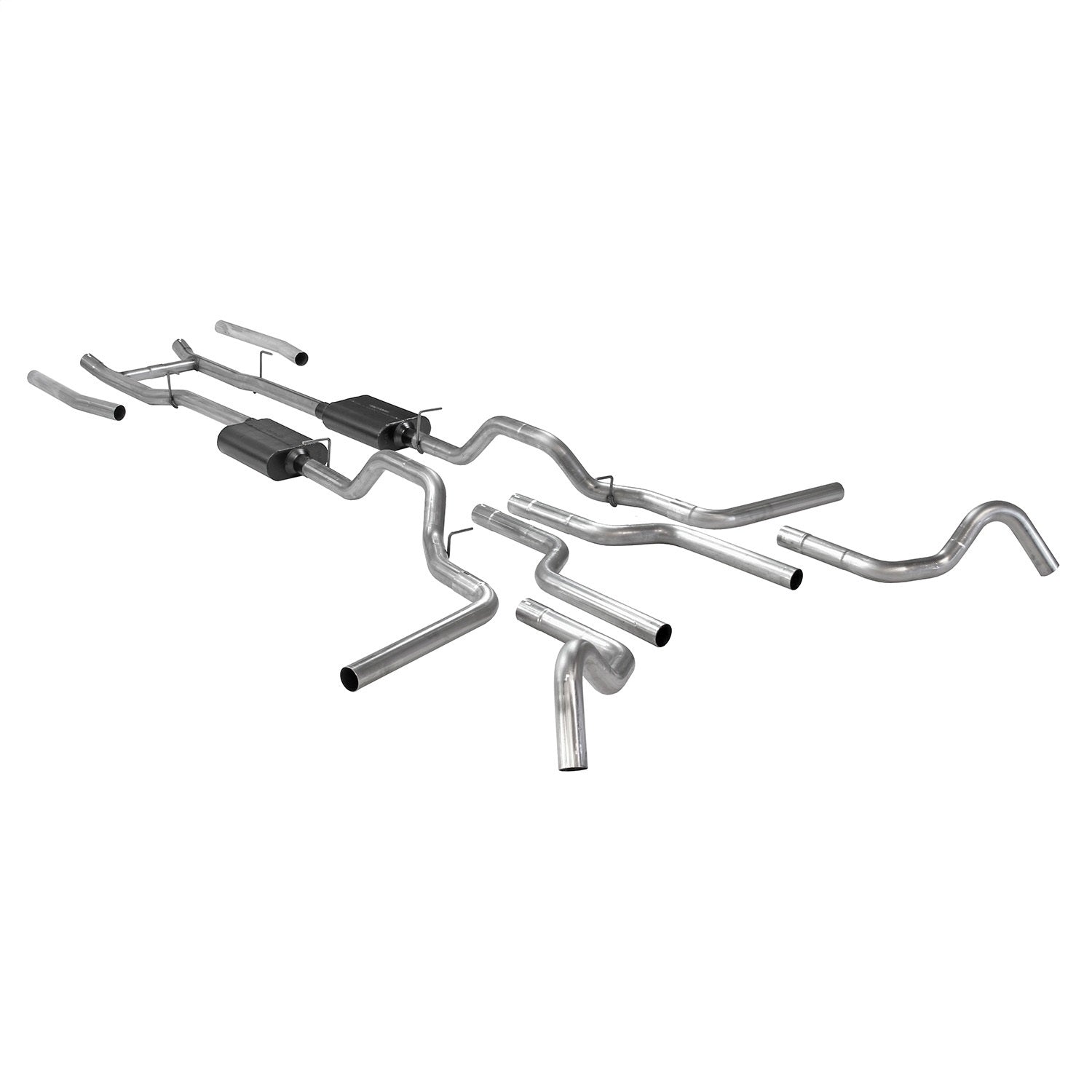 Flowmaster American Thunder Header-Back Exhaust System - 2-1/2 in Tailpipe - Ford Fullsize Truck 1967-72